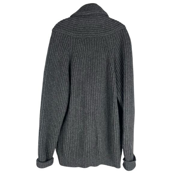 J. Peterman Classic Wool Shawl Collar Chunky Cardigan Men Size L - Picture 6 of 10